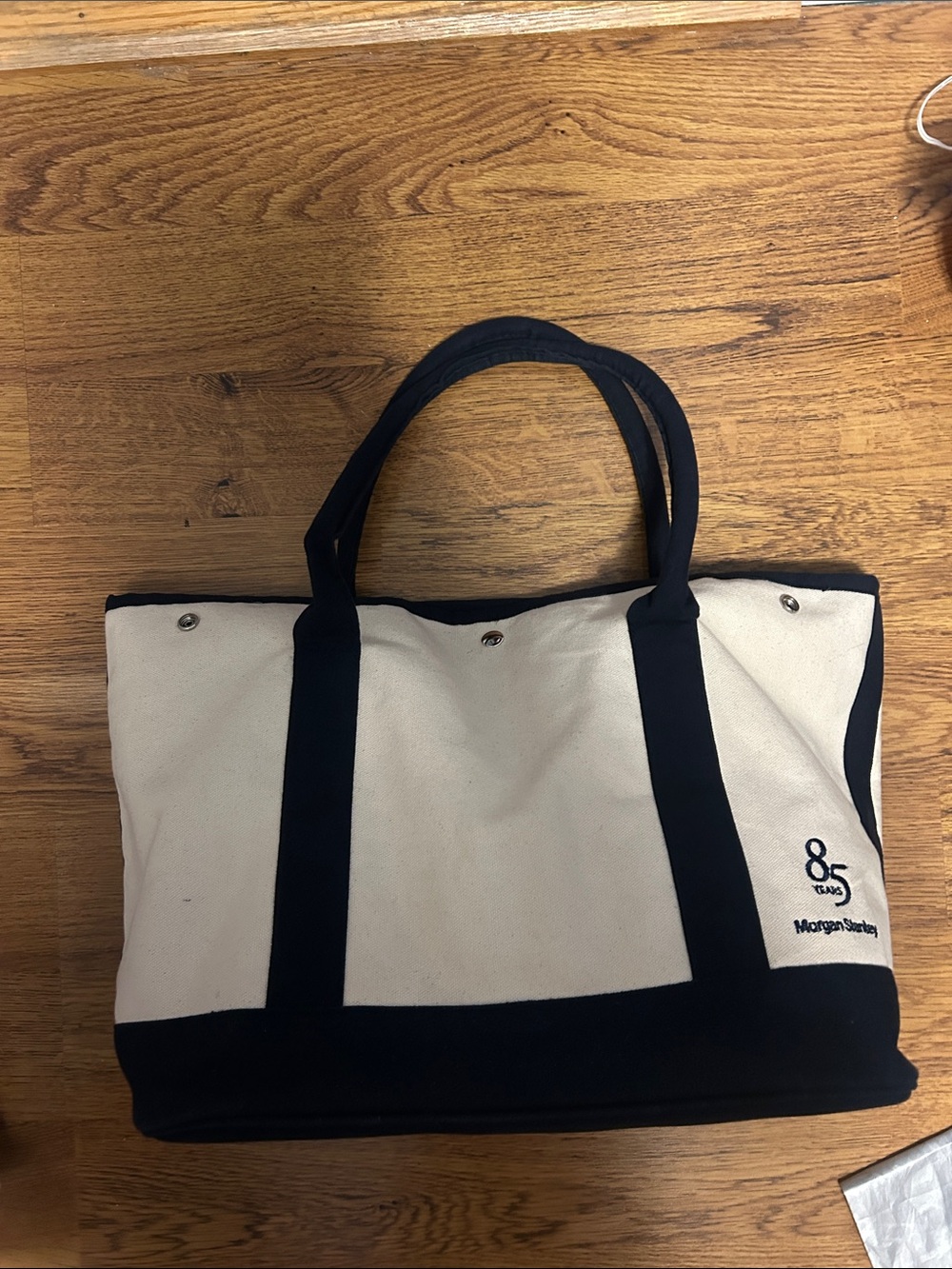 Morgan Stanley canvas tote banker bag shoulder bag-  85 years 2020